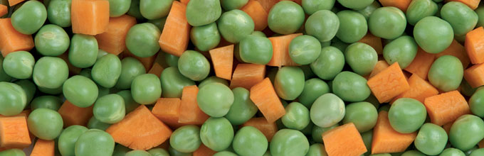 We select the best quality fresh peas and carrots. Basma implements the peas